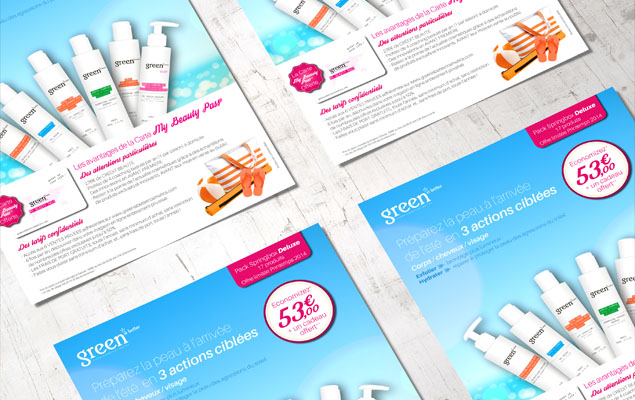 Création des flyers pour la promotion de Green Cosmetics