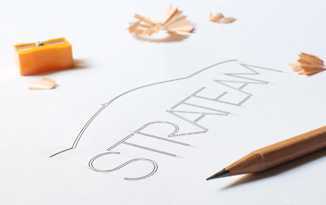 Création du logo l'agent de vente de voiture Strateam